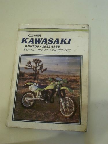 Kawasaki clymer m351 repair manual, kdx200 1983-1988 service,repair,maintenance