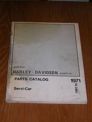 Harley davidson supply co. parts catalog servi-car 1961-1971