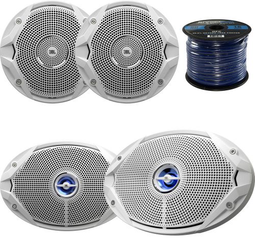 2x jbl ms9520 6x9&#034; coaxial marine speakers, 2x jbl ms6510 6.5&#034; boat speakers