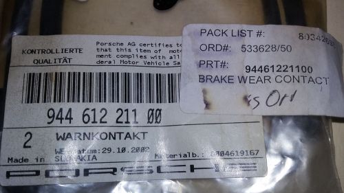 Obsolete nos porsche genuine factory brake pad wear sensors