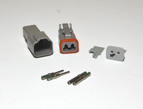 Deutsch dt 2-pin connector kit, a-key wedge, 14 awg solid contacts, from usa