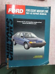 Chiltons  #8270 ford escort / mercury lynx 1981 - 1992