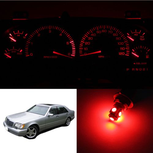 Full set dash meter gauge cluster red led bulbs for 1996-1999 mercedes-benz s420