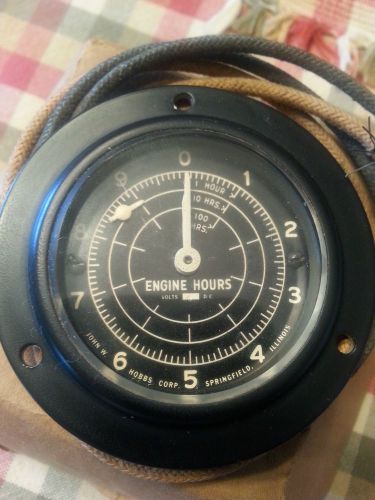 Vintage john w. hobbs  engine hours gauge