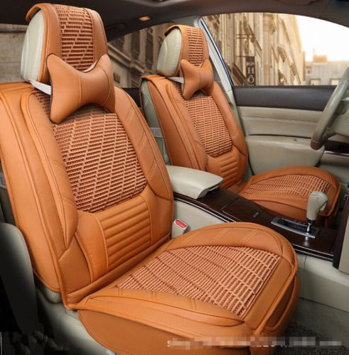 Universal pu leather car seat covers car seat cushion cover orange 2016 new
