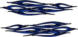 Boat car truck trailer motorcycle graphics decal vinyl stickers flames 12&#034;x 2&#034;