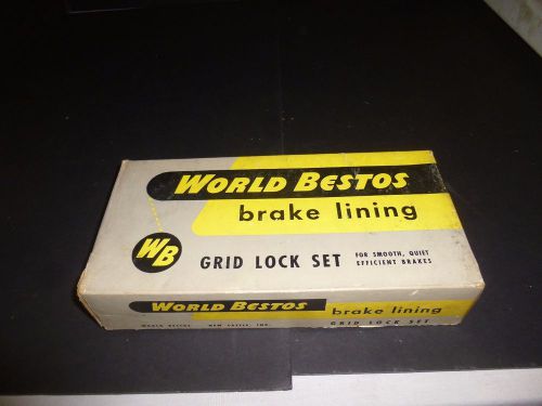 World bestos model 2015-d brake lining grid lock set-nos-oldsmobile