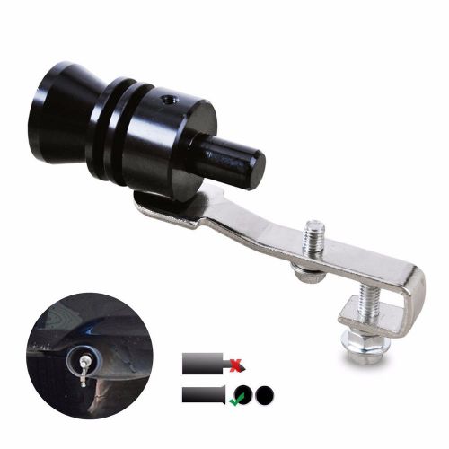 Black universal turbo whistle sound catback blow off muffler exhaust pipe l