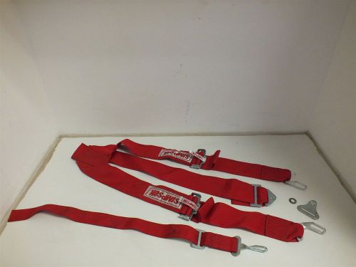 Simpson safety harness seat belt racing 3&#034; y type shoulder and crotch straps red