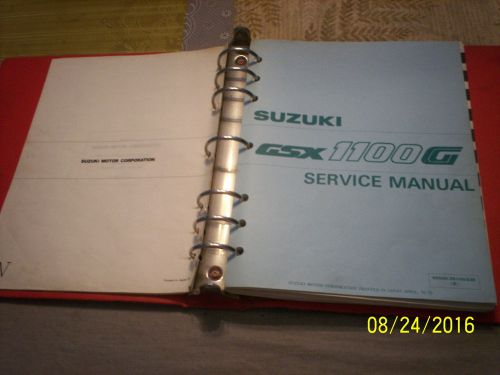 Suzuki gsx1100g, gsx 1100g, 1991 - 1993, service manual, owners repair book