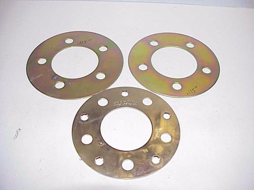 3 new steel 5 x 5 wheel spacers .115&#034;- .115&#034;--.125&#034; thick hrp cluka nascar