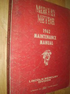 1962 mercury meteor shop manual / original book for 63