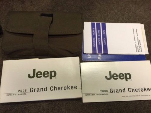Oem 08 2008 jeep grand cherokee (all models) owner&#039;s manual book set with case!