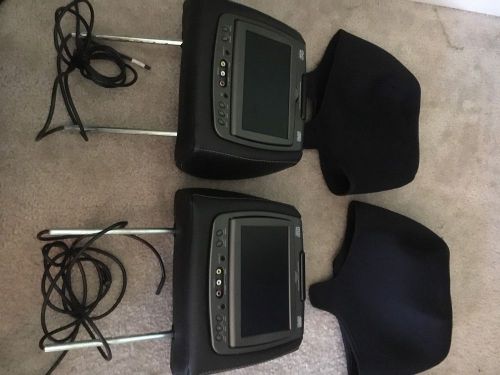 Invision shmd-0701-ax black headrest dvd monitor fits enclave, ford and more