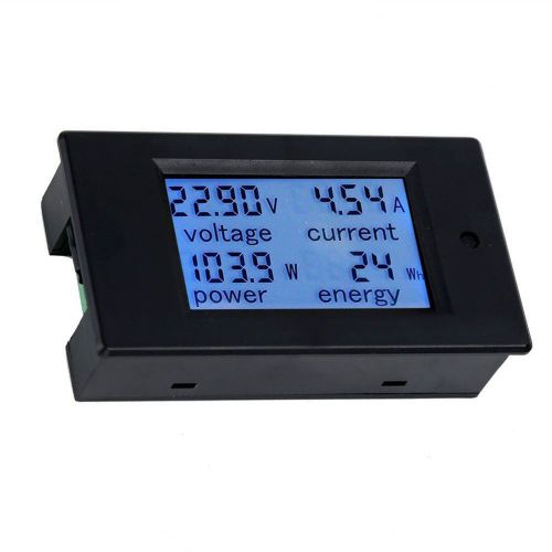Car digital lcd combo panel gauge voltage current meter kwh watt dc6.5~100v 100a