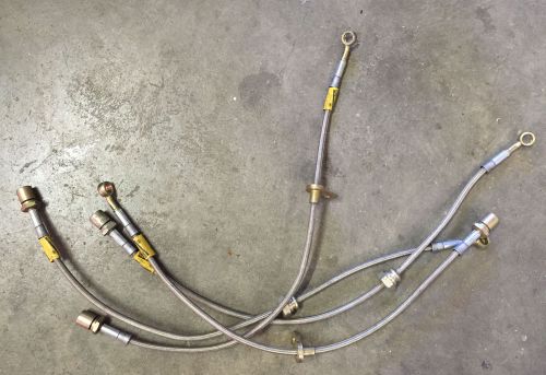 Set goodridge stainless steel brake lines for subaru impreza wrx legacy forester
