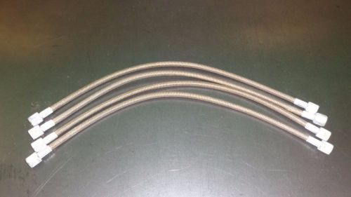 New lot of (4) allstar racing stainless steel braided -4an brake lines 48163 18"