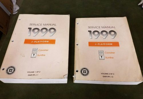 1999 gm &#034;j&#034; car factory gm dealer service manual set for sunfire and cavalier