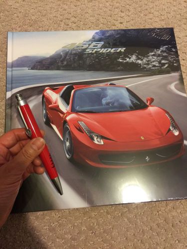 New sealed w/pen ferrari 458 spider hardcover brochure