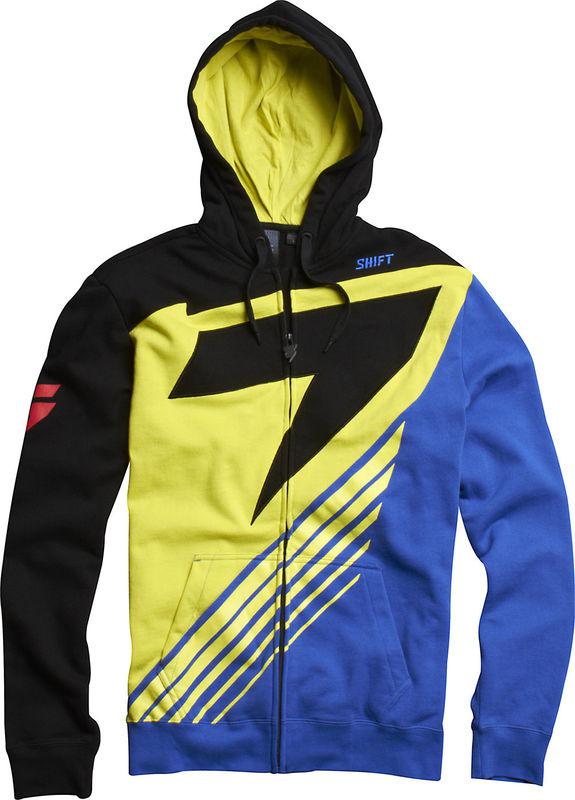 Shift satellite black / yellow fleece hoody  motocross sweat shirt mx 2014