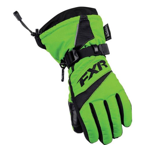 Fxr helix youth snow gloves electric lime green/black