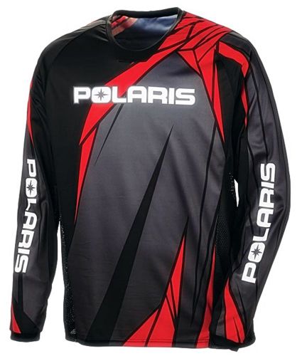 Oem polaris rzr lighweight breathable mesh red off road riding jersey