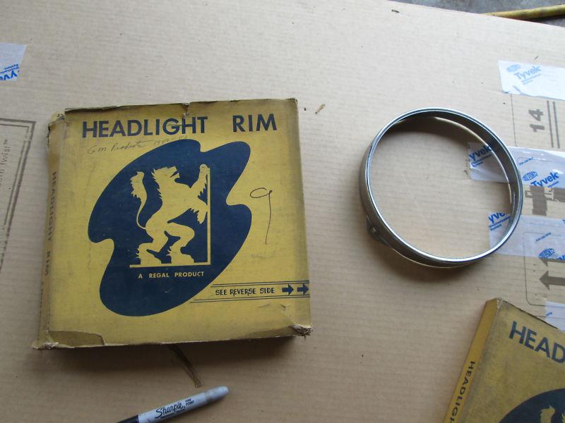 40-51 chevy gmc head light ring moulding trim nos