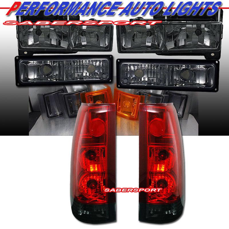 Purchase 9498 CHEVY C10 CK FULL SIZE SMOKE HEADLIGHTS COMBO SET + G5