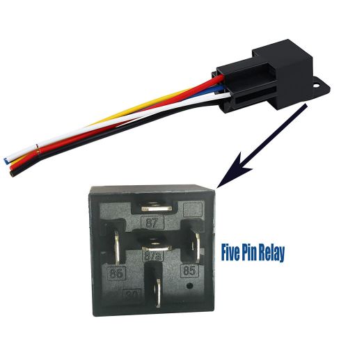 Relay 5 Set 40A Waterproof Switch Harness Socket 5Pin DC Car Automotive SPDT 12V, US $11.99, image 7