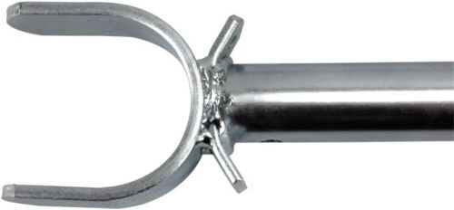 Steel transom saver with adjustable length (21" to 31") for boat trailering