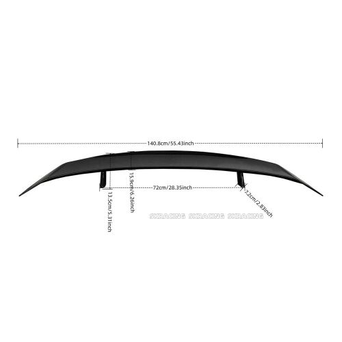 Universal 55" Rear Trunk Lip Spoiler Racing Wing Carbon Fiber For Sedan Coupe, US $330.00, image 20