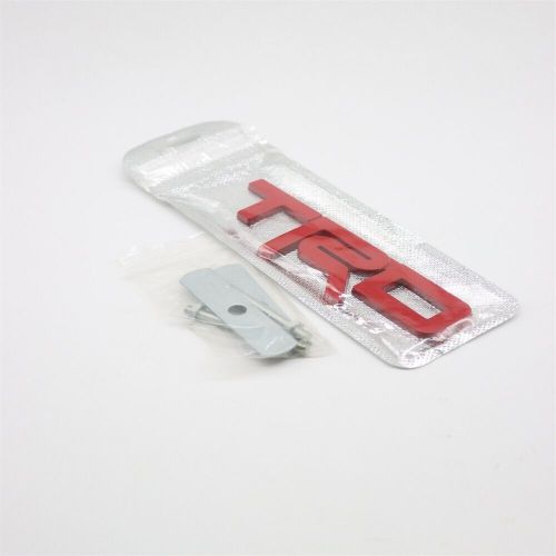 Metal red upper grille emblem badge front hood grill screw fittings accessories