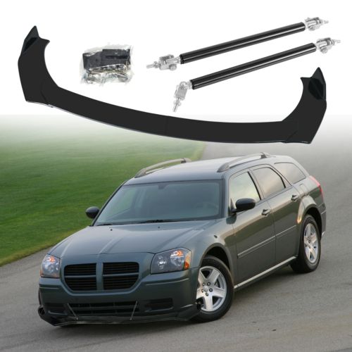 For Dodge Magnum 2005-2008 Black Front Bumper Lip Splitter Spoiler 2XStrut Rods, US $68.98, image 8