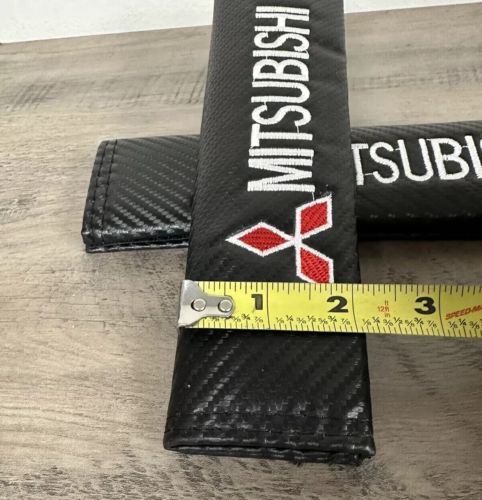 Set of Black Carbon Look Embroidery Seat Belt Cover Shoulder Pads for MITSUBISHI, US $10.98, image 9