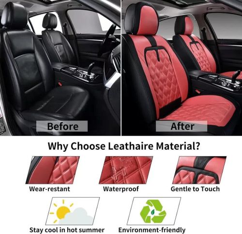 2 Pack Coverado luxury RedvSeat Covers, Car Seat Covers Front Seats Universal, US $64.99, image 2