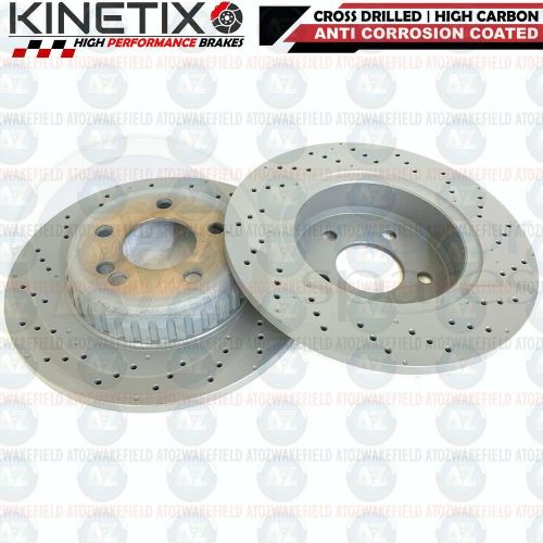 FOR MERCEDES C200 DRILLED FRONT REAR BRAKE DISCS MINTEX PADS WIRES 305mm 300mm, US $, image 3