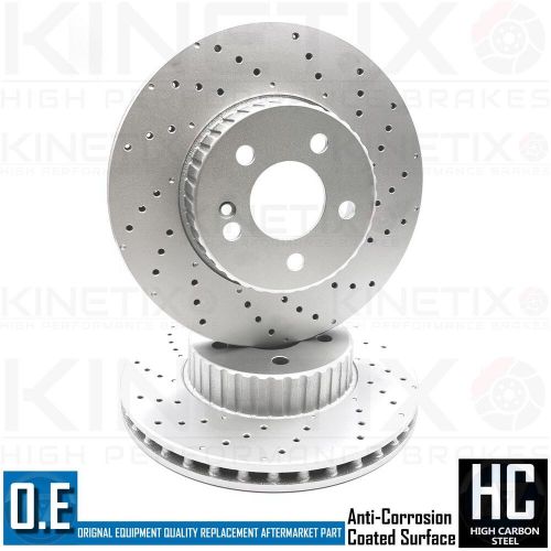 FOR MERCEDES C200 DRILLED FRONT REAR BRAKE DISCS MINTEX PADS WIRES 305mm 300mm, US $, image 6