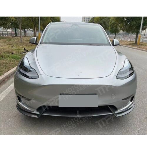 Fits 20-24 Tesla Model Y Front Lip Carbon Fiber Painted Spoiler Bumper Splitter, US $138.99, image 14