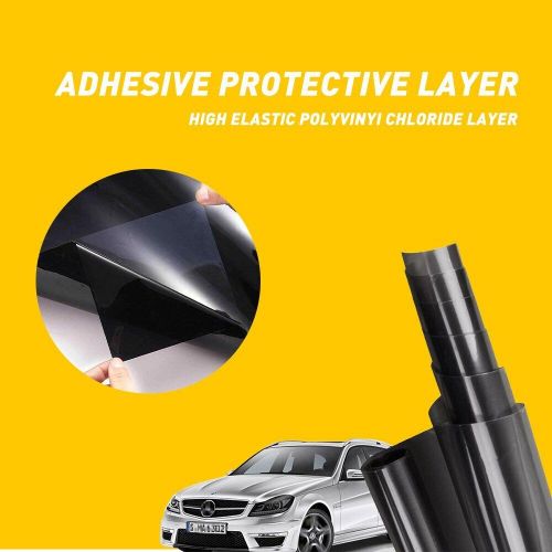 Dark Black 12"x72" Headlight Smoke Taillight Fog Light Tint Film Vinyl NEW Wrap, US $11.09, image 2