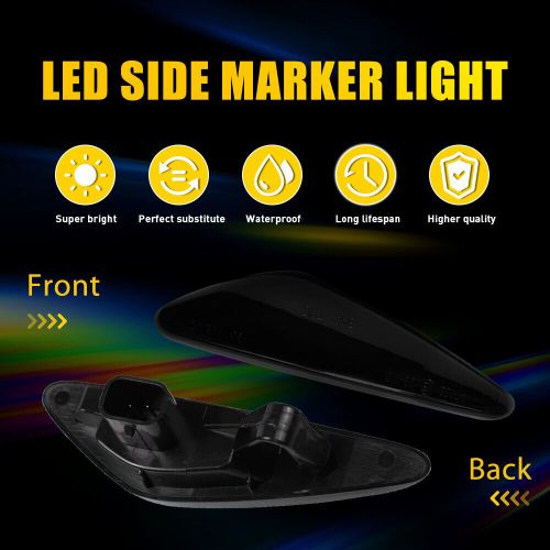 Smoked Lens Amber Front LED Side Marker Lights Lamps For Mazda MX5 Miata/RX8, US $17.99, image 4