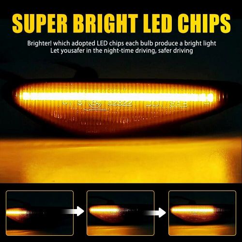 Smoked Lens Amber Front LED Side Marker Lights Lamps For Mazda MX5 Miata/RX8, US $17.99, image 9