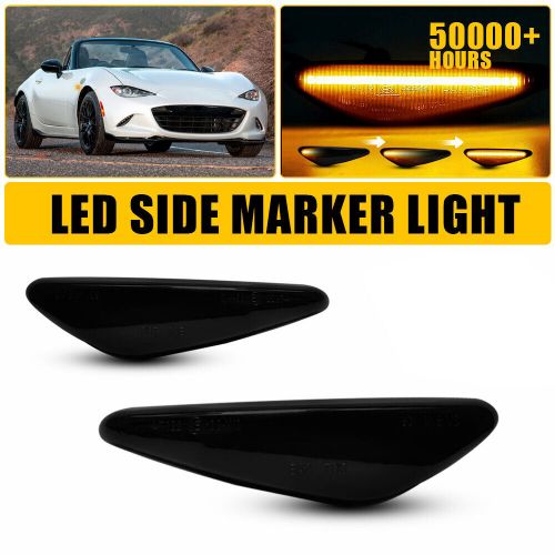 Smoked Lens Amber Front LED Side Marker Lights Lamps For Mazda MX5 Miata/RX8, US $17.99, image 11