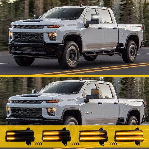 Smoke LED Side View Mirror Turn Signal Light For 2020-2024 Chevrolet Silverado K, US $59.99, image 5