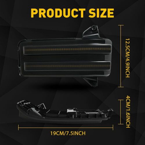 Smoke LED Side View Mirror Turn Signal Light For 2020-2024 Chevrolet Silverado K, US $59.99, image 6