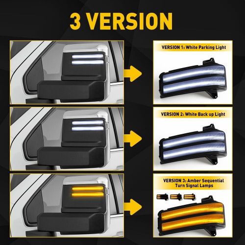 Smoke LED Side View Mirror Turn Signal Light For 2020-2024 Chevrolet Silverado K, US $59.99, image 7