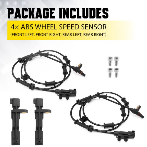 4 Front Pack Rear LH RH Wheel ABS Speed Sensor For Set 2007-2016 Jeep Wrangler, US $32.99, image 5