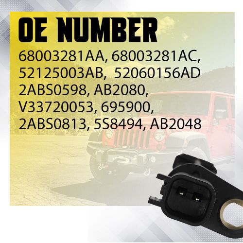 4 Front Pack Rear LH RH Wheel ABS Speed Sensor For Set 2007-2016 Jeep Wrangler, US $32.99, image 8