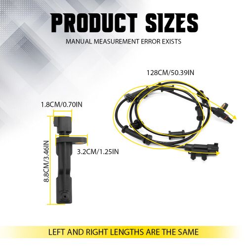 4 Front Pack Rear LH RH Wheel ABS Speed Sensor For Set 2007-2016 Jeep Wrangler, US $32.99, image 9