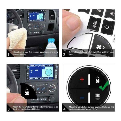 For AUXITO AC GMC Dash Button Repair Kit Dual Climate Control Decal Stickers, US $8.99, image 4