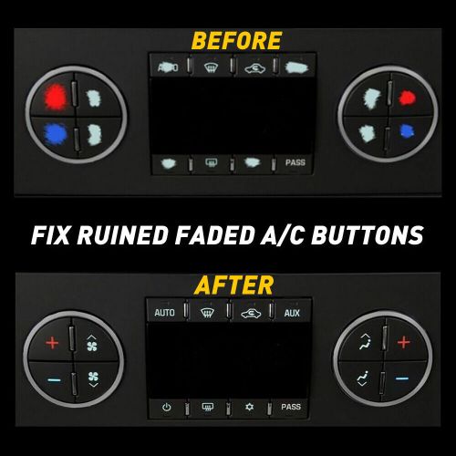 For AUXITO AC GMC Dash Button Repair Kit Dual Climate Control Decal Stickers, US $8.99, image 5
